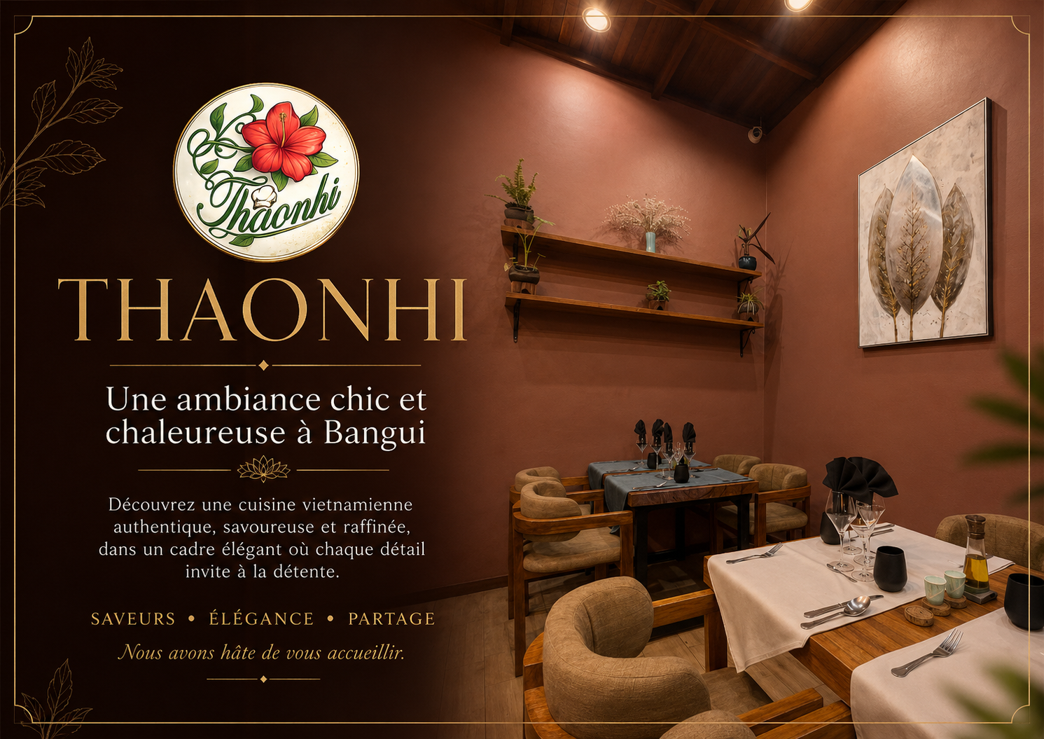 Visuel ThaoNhi : une ambiance chic et chaleureuse à Bangui