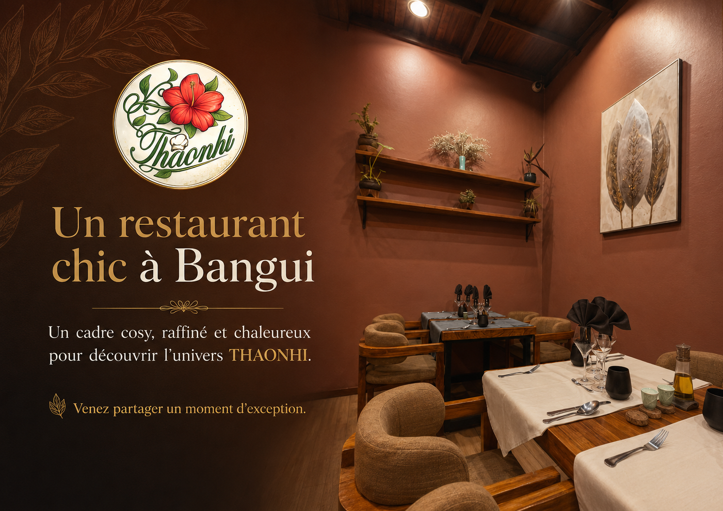 Visuel ThaoNhi : un restaurant chic à Bangui